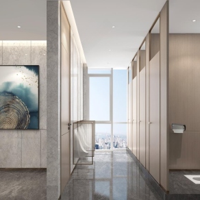 现代公共卫生间3D模型下载